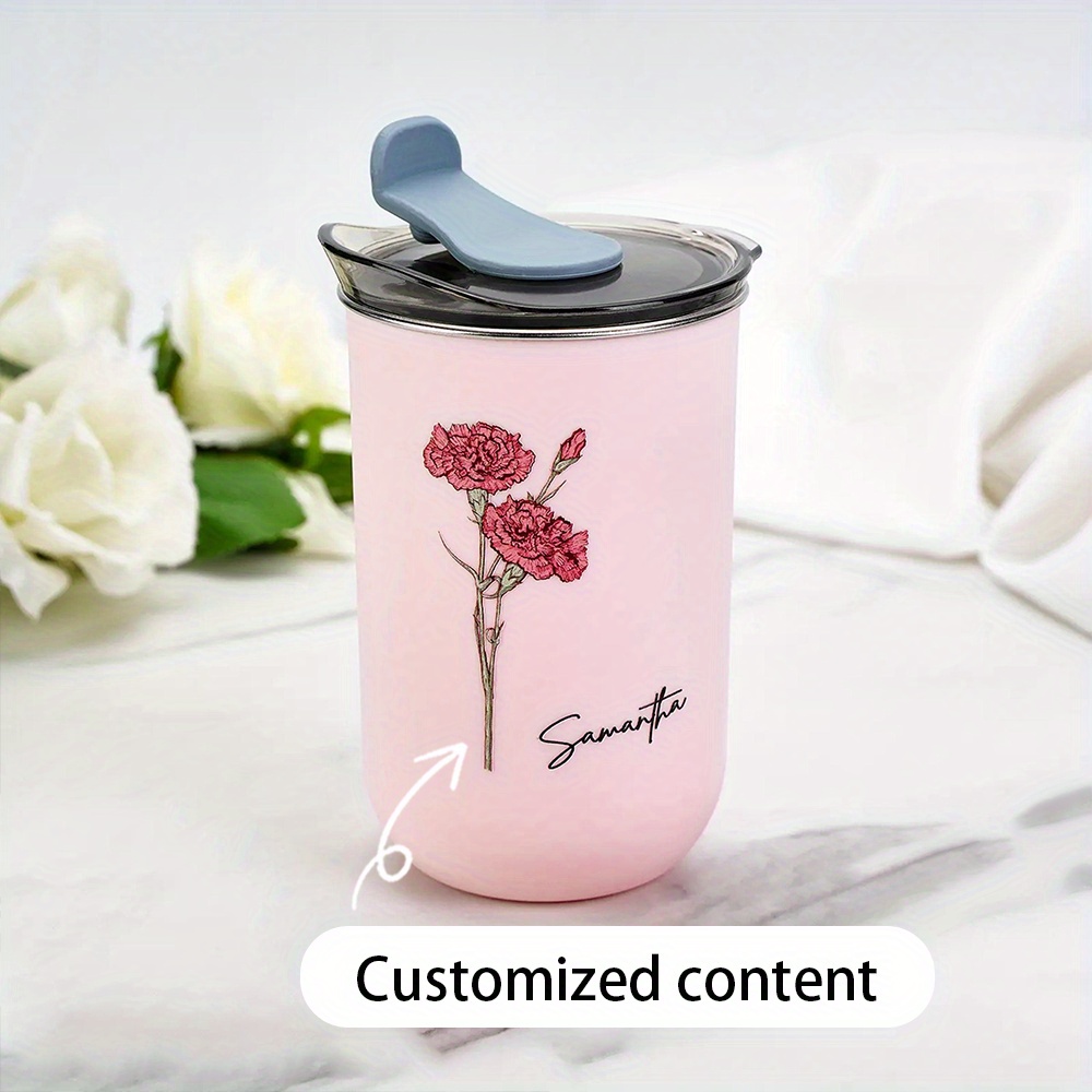 Coffee Equipment Eu - كوب قهوة مخصص مزين بزهرة الميلاد،