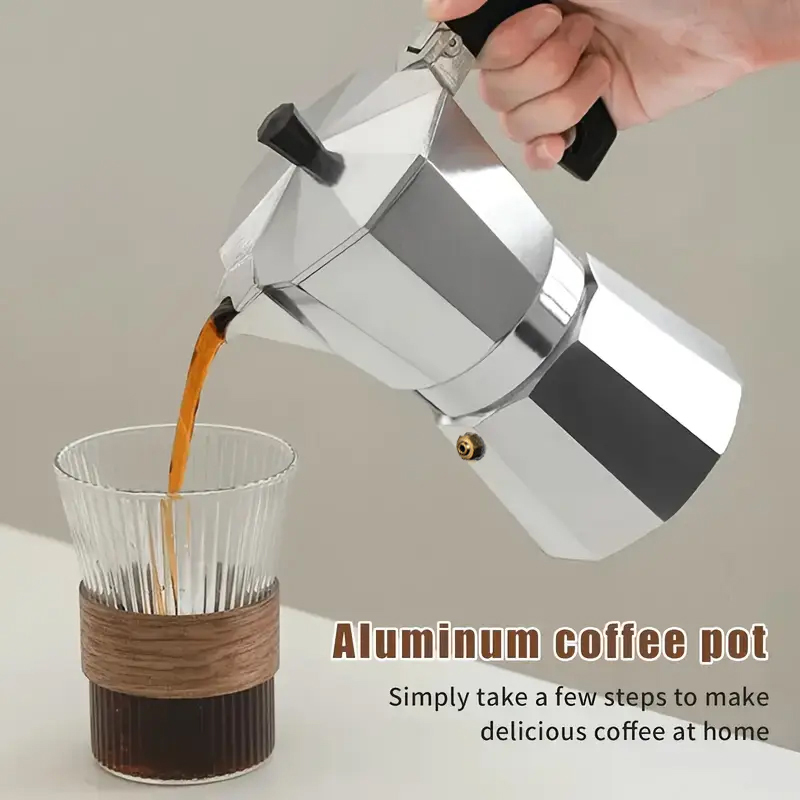 Coffee Equipment Brands - وعاء موكا كلاسيكي من الألومنيوم سعة