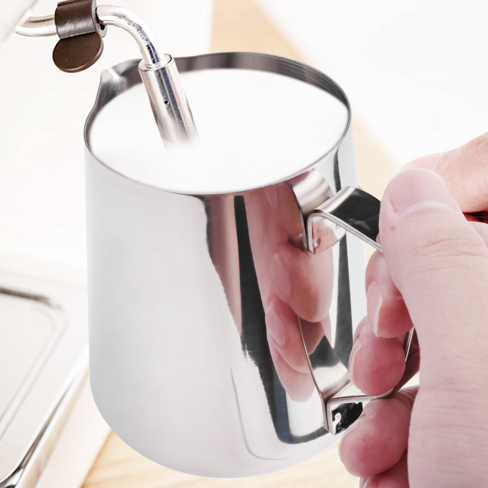 إبريق تبخير الحليب 350 مل (12  - مراجعة Milk Steaming Pitcher وسعره