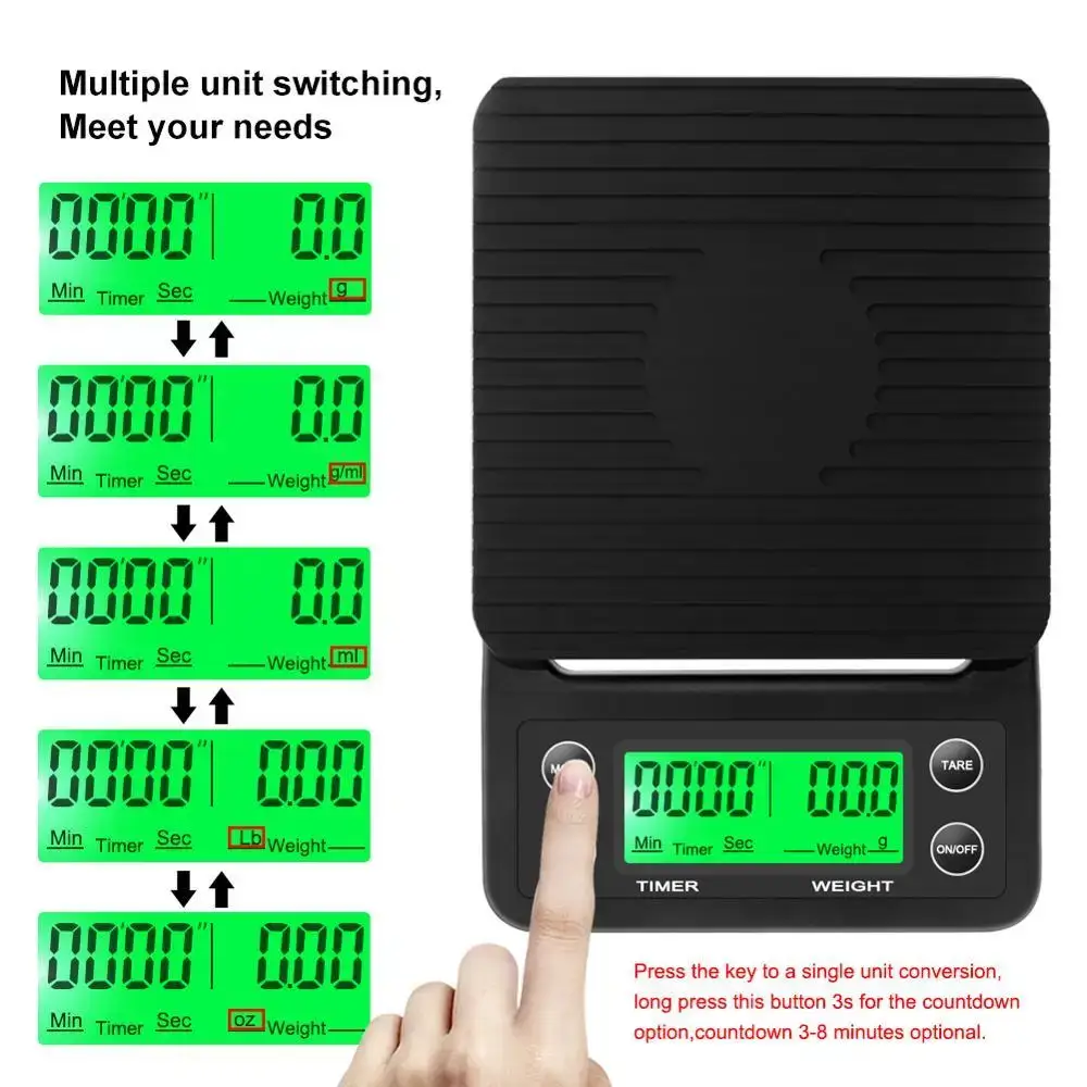 ميزان قهوة إلكتروني محمول عالي - مراجعة Scale Drip Timer وسعره