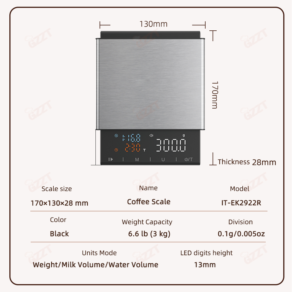 GZZT 22R ميزان القهوة الرقمي ل - مراجعة Scale Drip Timer وسعره