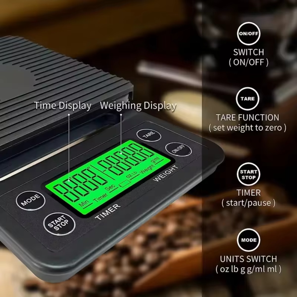 ميزان قهوة رقمي بالتنقيط 3 كجم - مراجعة Scale Drip Timer وسعره